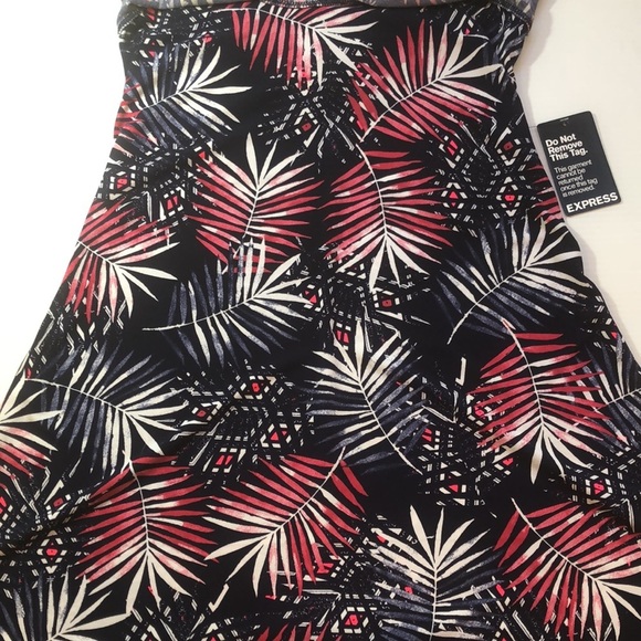 EXPRESS Red White Blue Mini Dress Spaghetti Straps Women’s XS NWT - Picture 4 of 14